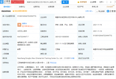 新东方加码美育赛道 投资成立艺术培训公司，切入出版物互联网销售